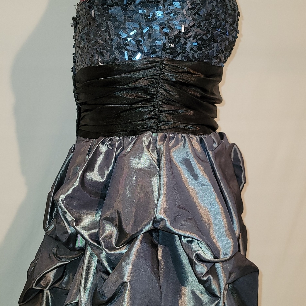 Metallic Blue Rectangle Sequins - image 2